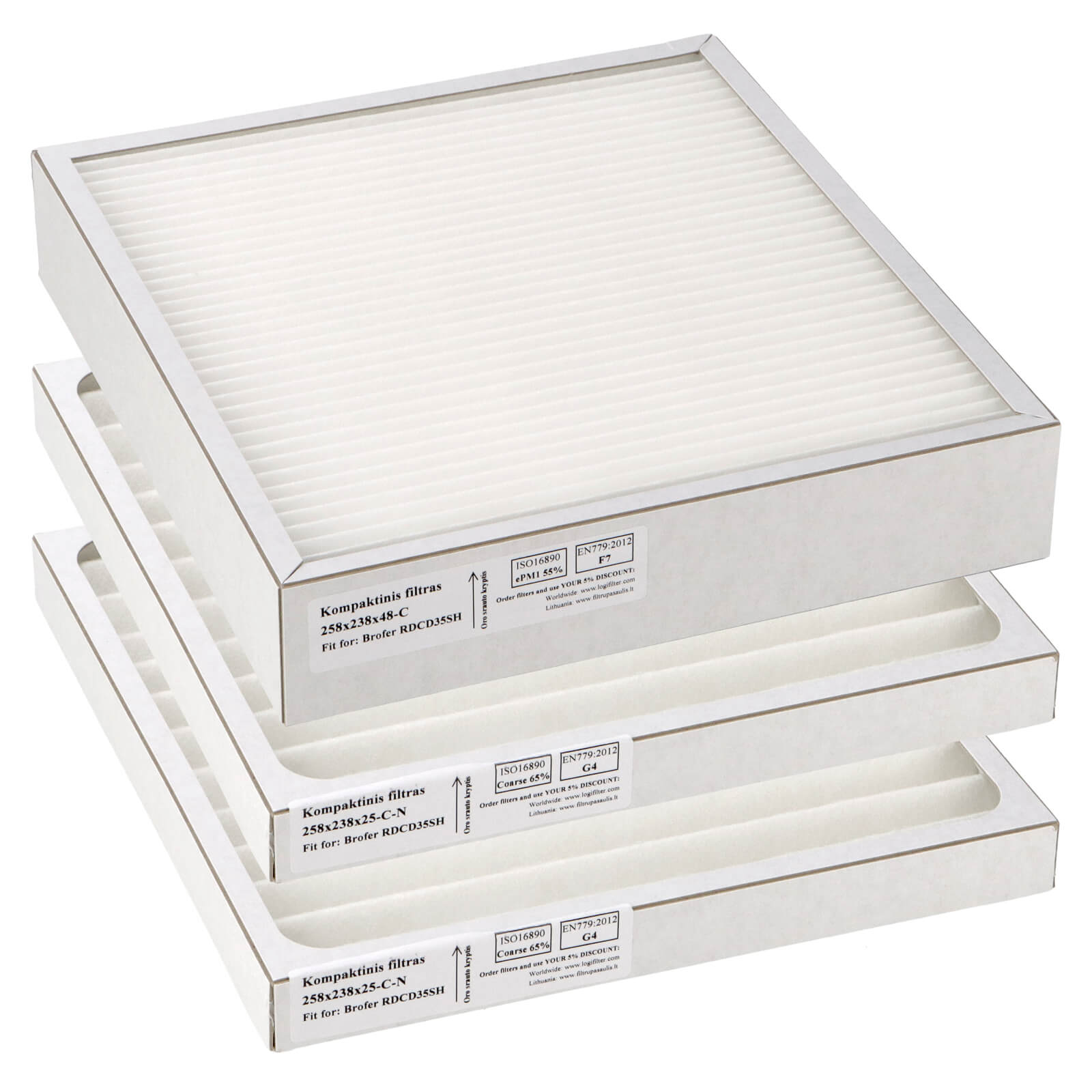 Brofer RDCD35SH filter set G4+G4+F7