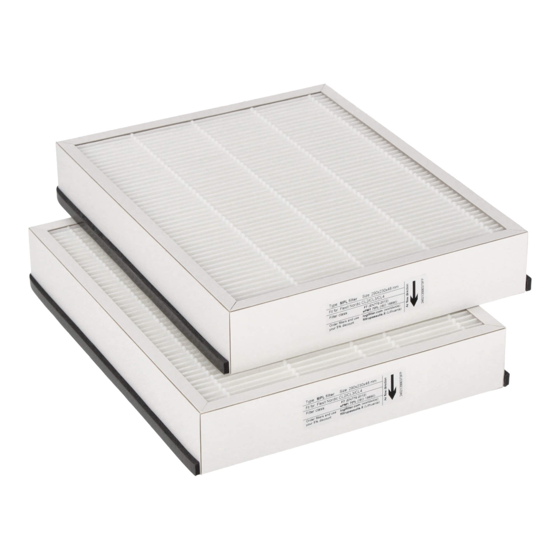 Flexit Nordic CL2/CL3/CL4 filterset F7+F7 (eget varumärke)