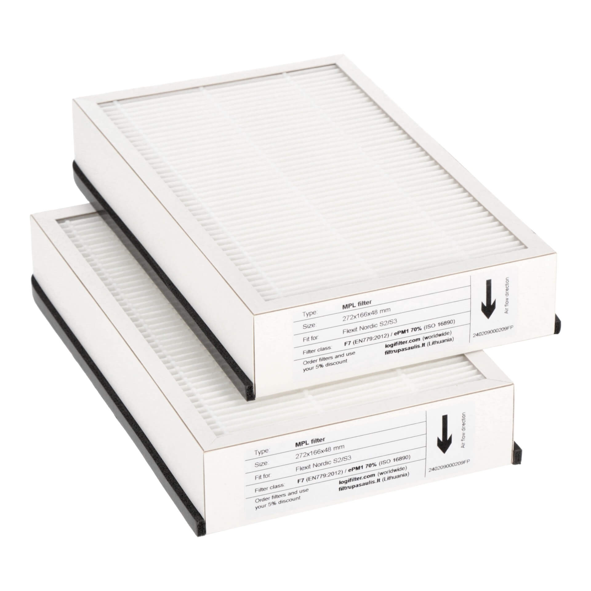 Flexit Nordic S2/S3 filterset F7+F7 (eget varumärke)