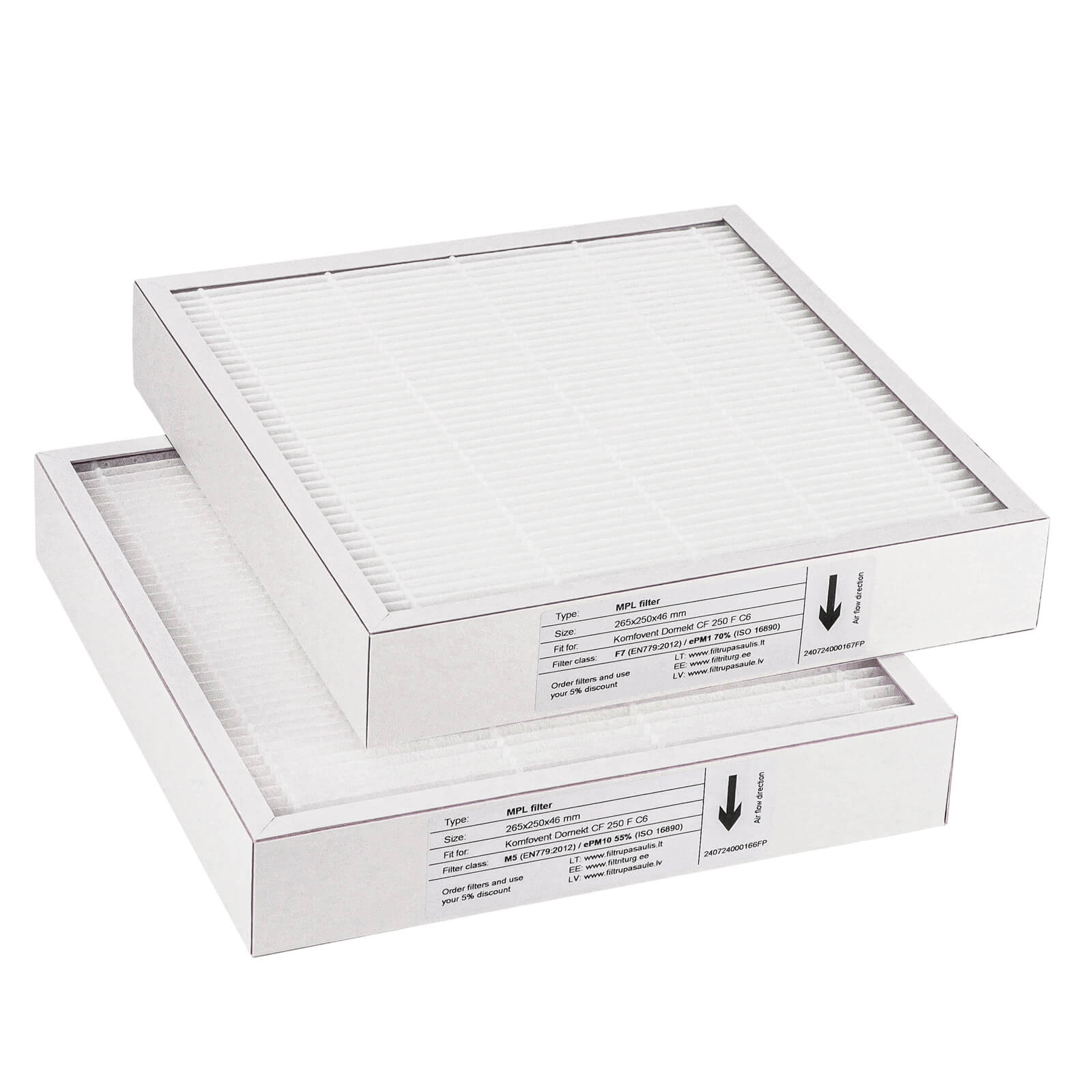 Komfovent Domekt CF 250 F C6 suodatinsarja M5+F7 (talon merkki)