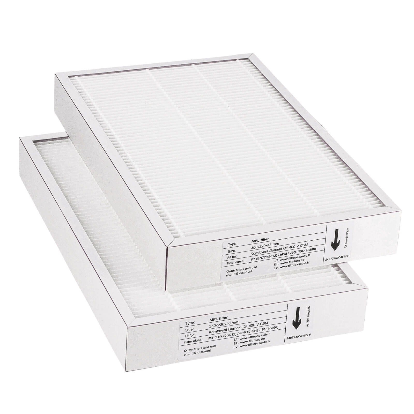 Komfovent Domekt CF 400 V C6M suodatinsarja M5+F7 (talon merkki)