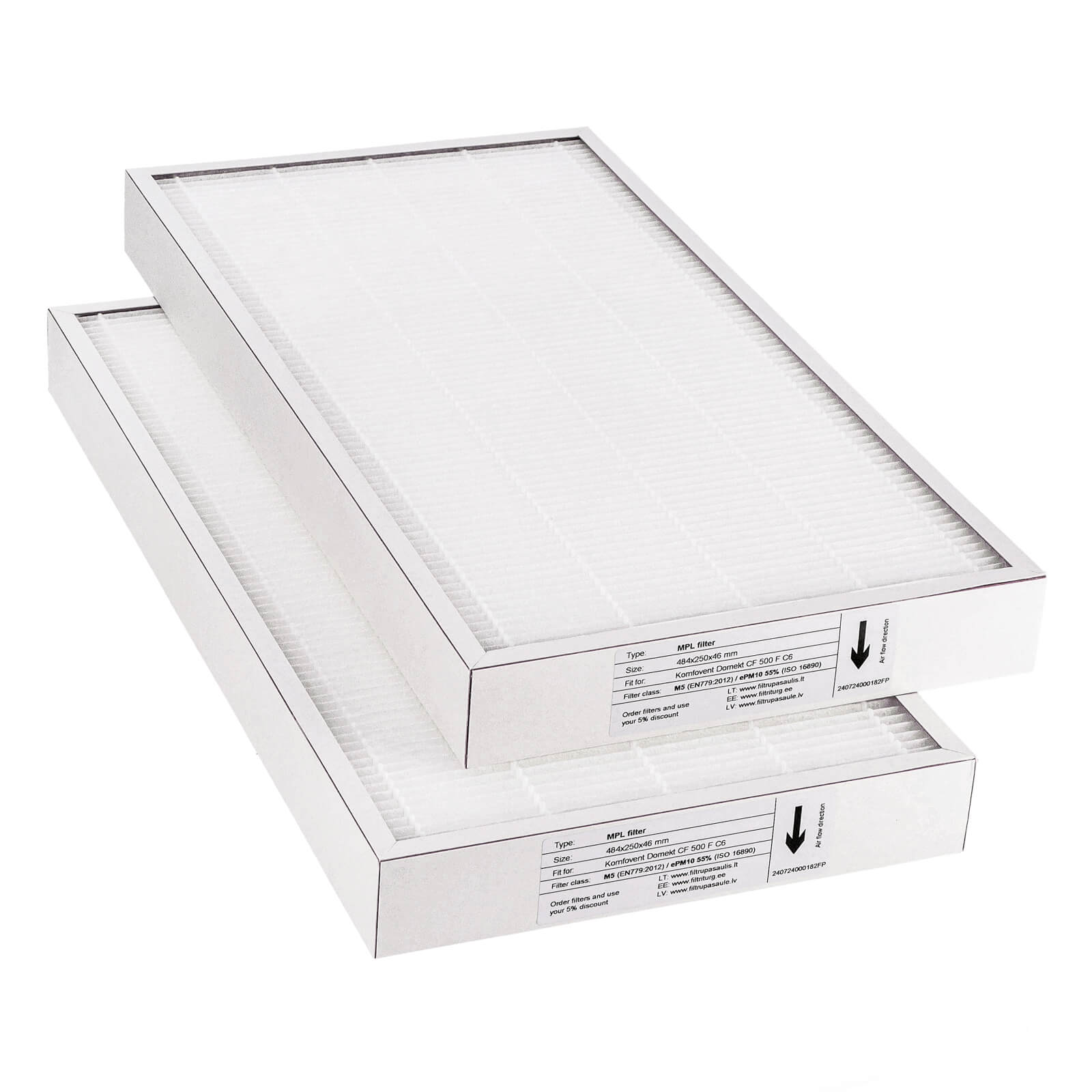 Komfovent Domekt CF 500 F C6 suodatinsarja M5+M5 (talon merkki)