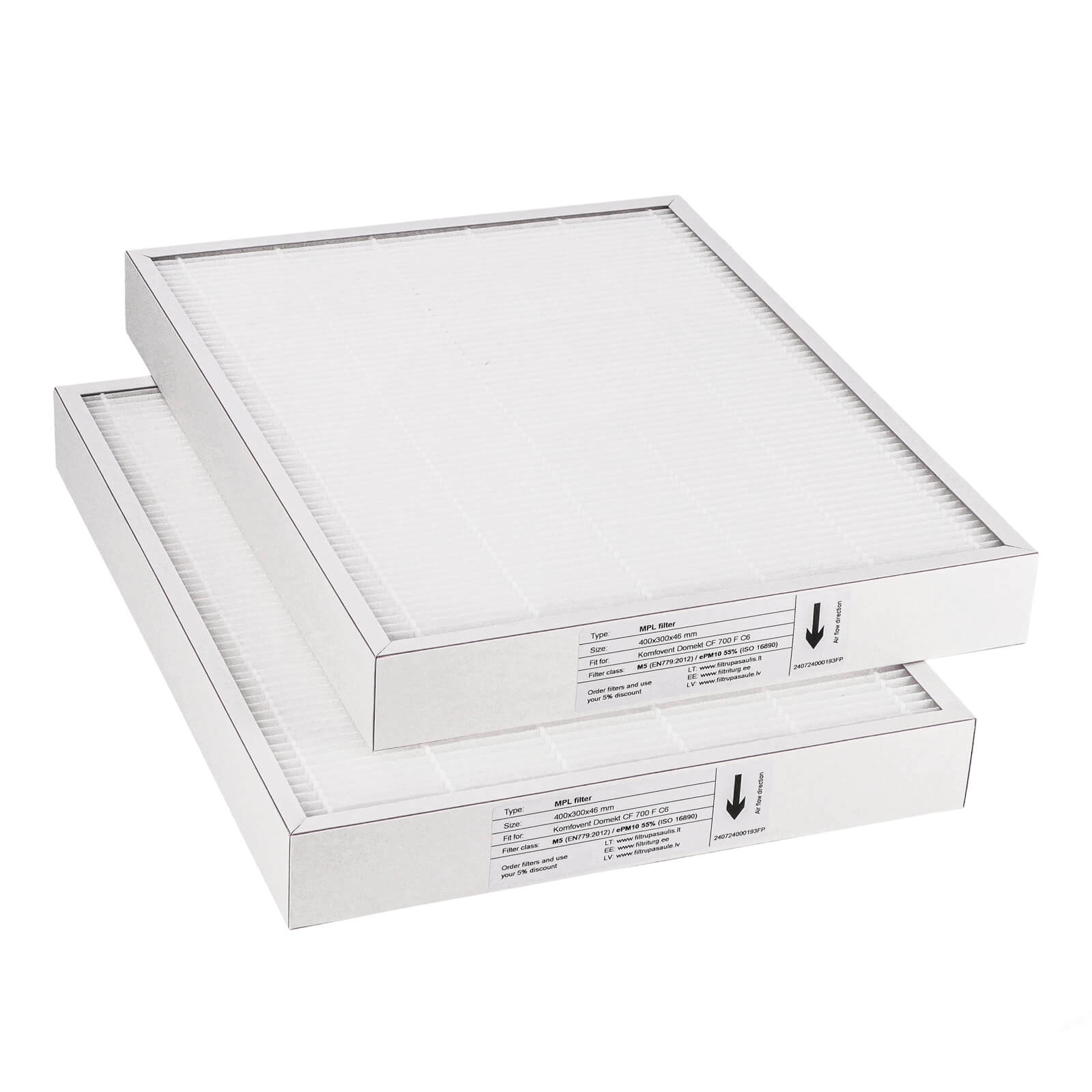 Komfovent Domekt CF 700 F C6 suodatinsarja M5+M5 (talon merkki)