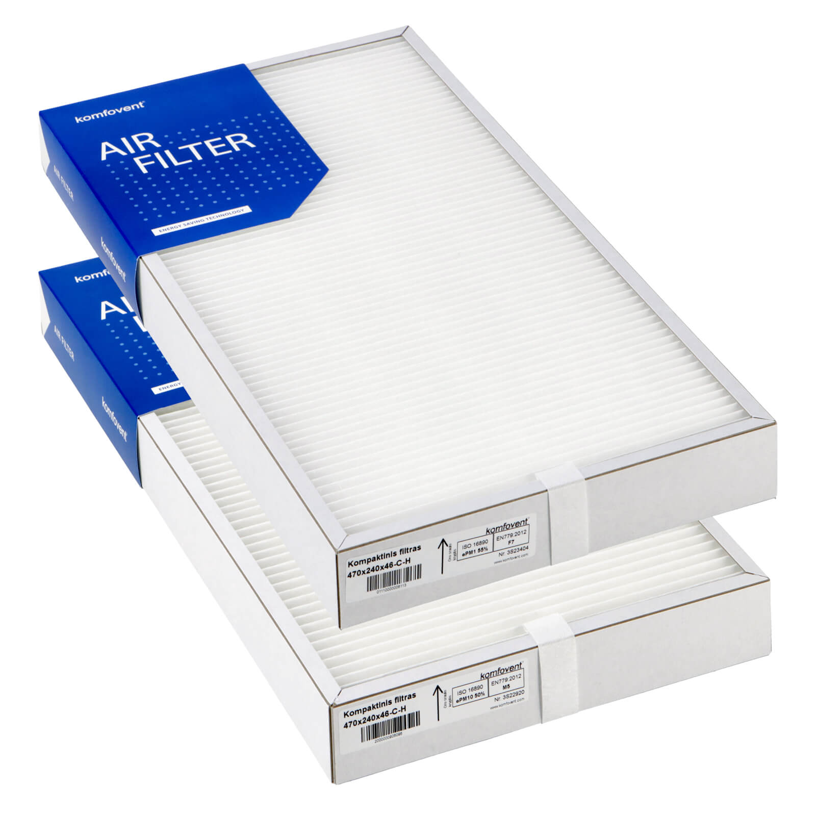 Komfovent Domekt R 450 V C6 suodatinsarja M5+F7 (alkuperäinen)