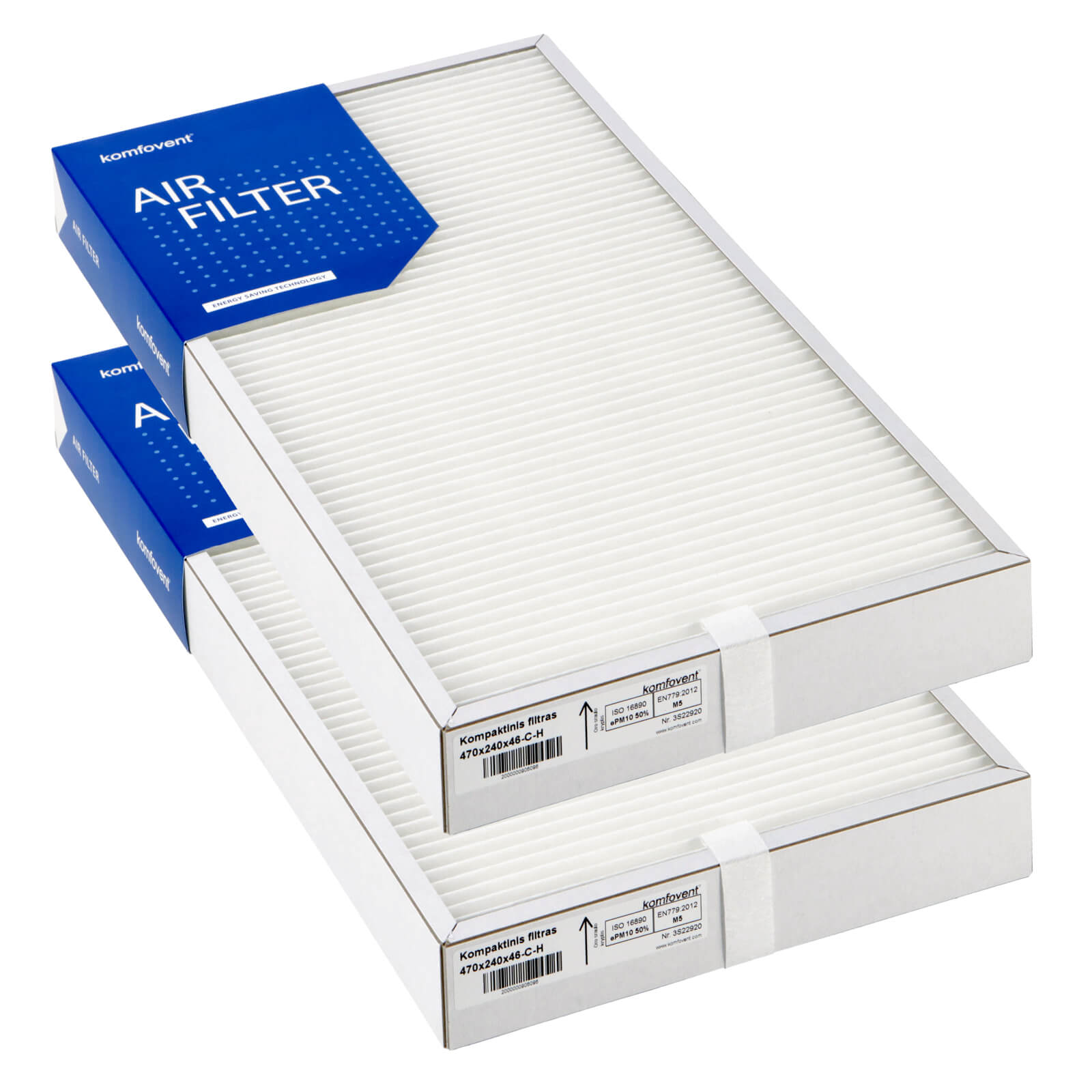 Komfovent Domekt R 450 V C6 suodatinsarja M5+M5 (alkuperäinen)