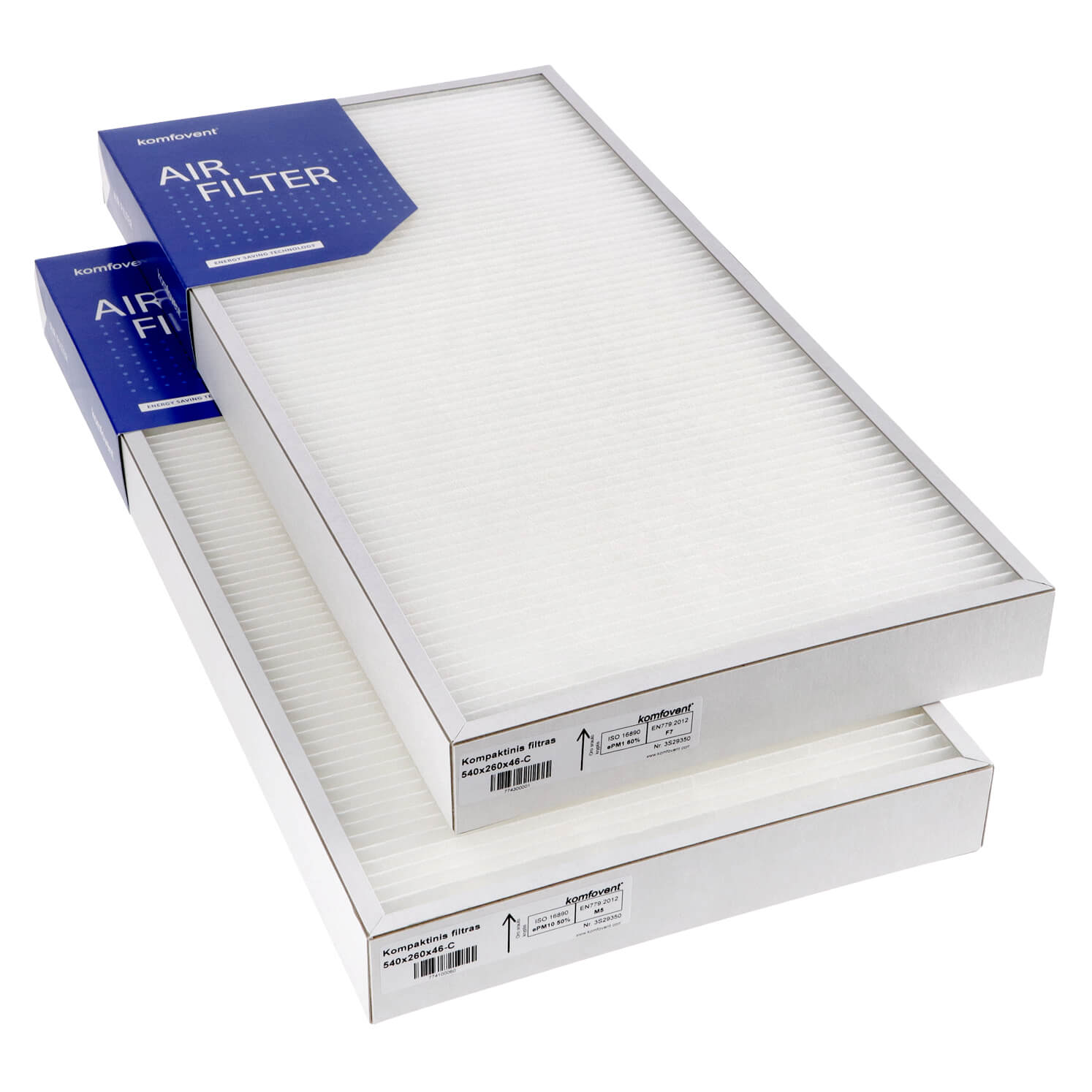 Komfovent Domekt R 500/700/900 V/H C6/C6M suodatinsarja M5+F7 (alkuperäinen)