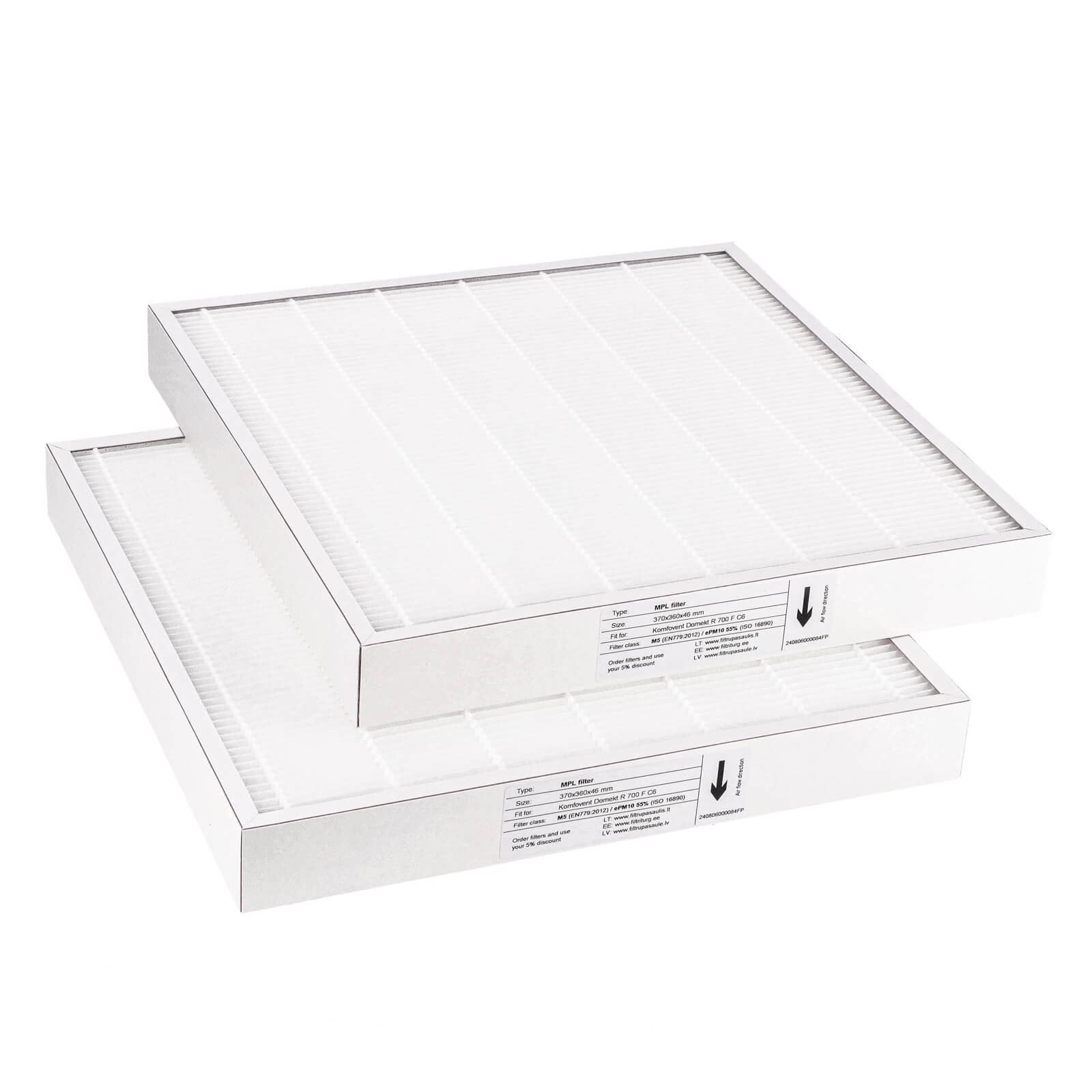 Komfovent Domekt R 700 F C6 suodatinsarja M5+M5 (talon merkki)