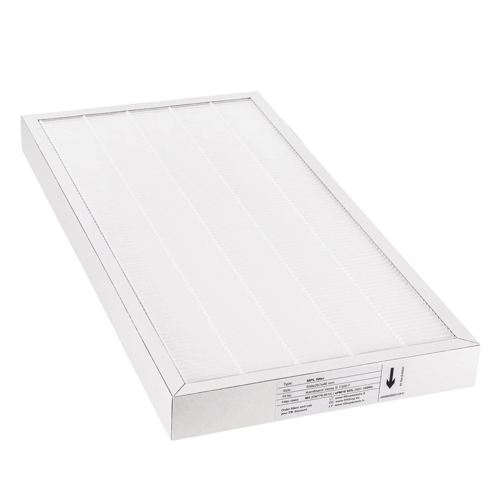 Komfovent Domekt S 1000 F C5 suodatin M5 (talon tuotemerkki)