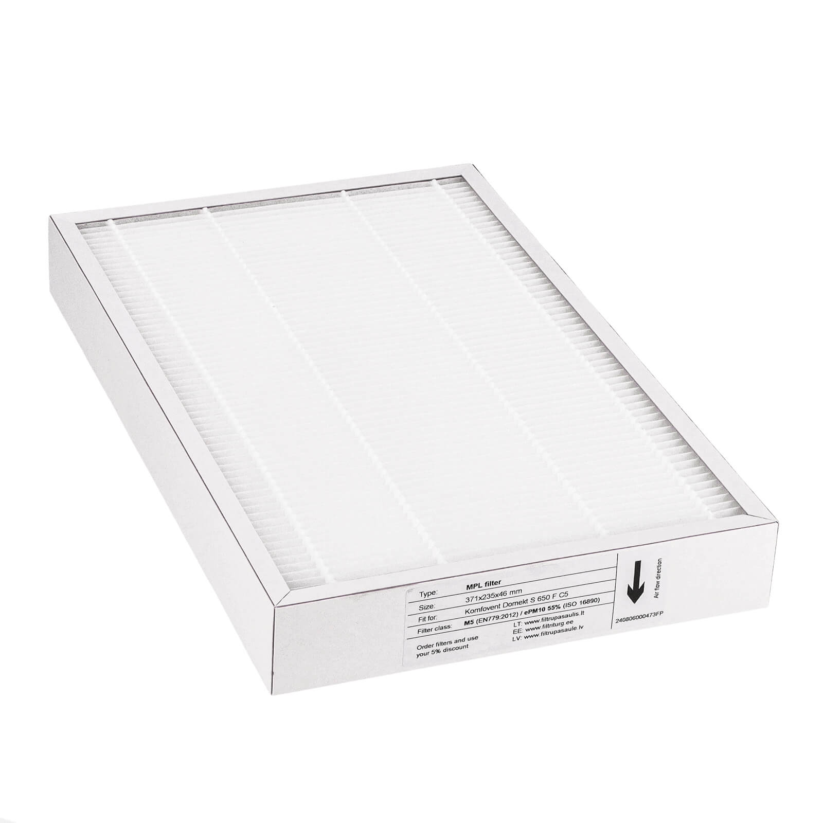 Komfovent Domekt S 650 F C5 filter M5 (house brand)