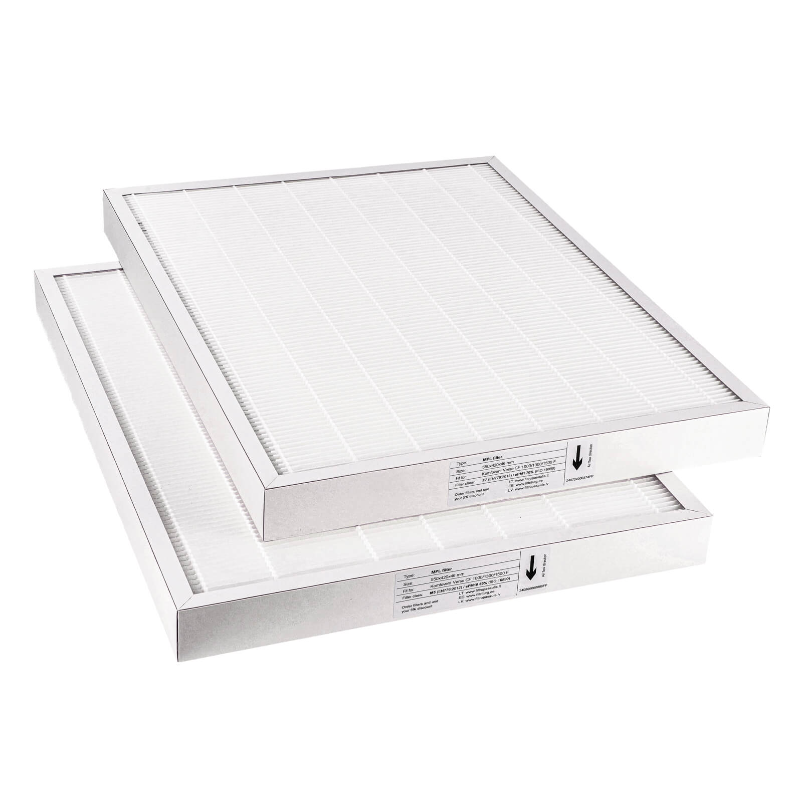 Komfovent Verso CF 1000/1300/1500 F filter set M5+F7 (house brand)