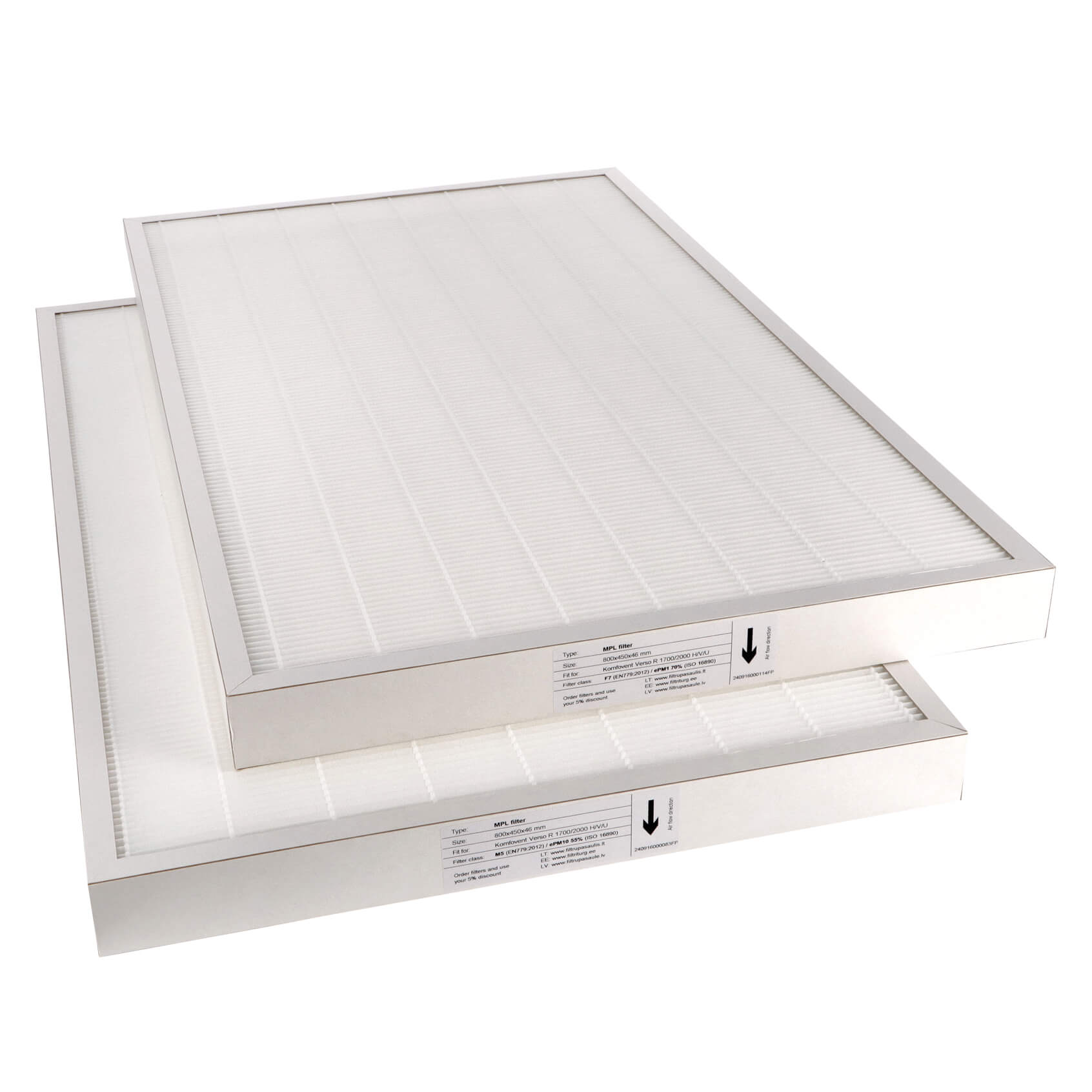 Komfovent Verso R 1700/2000 H/V/U suodatinsarja M5+F7 (talon tuotemerkki)