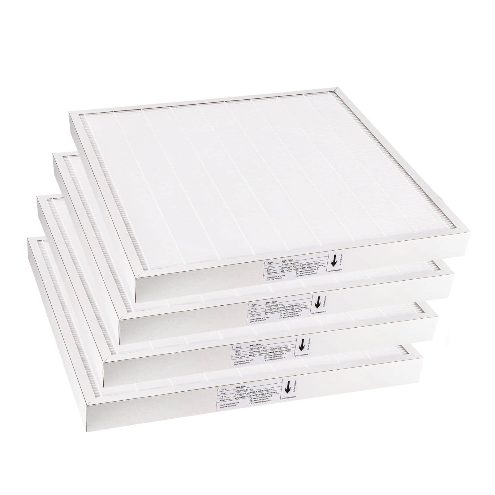 Komfovent Verso R 3000/4000 H/V/U suodatinsarja M5+M5+M5+M5+M5 (talon tuotemerkki)