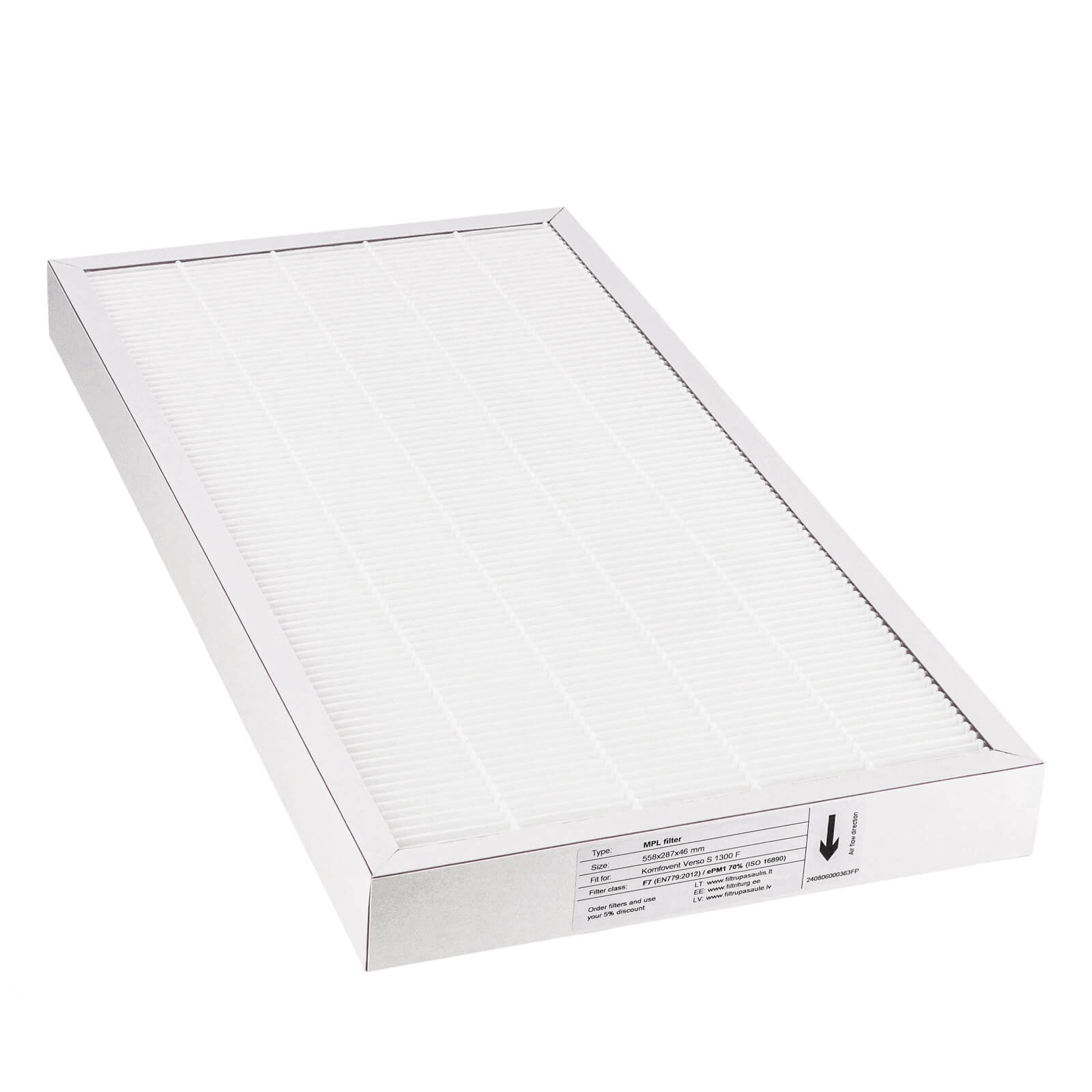 Komfovent Verso S 1300 F filter F7 (house brand)