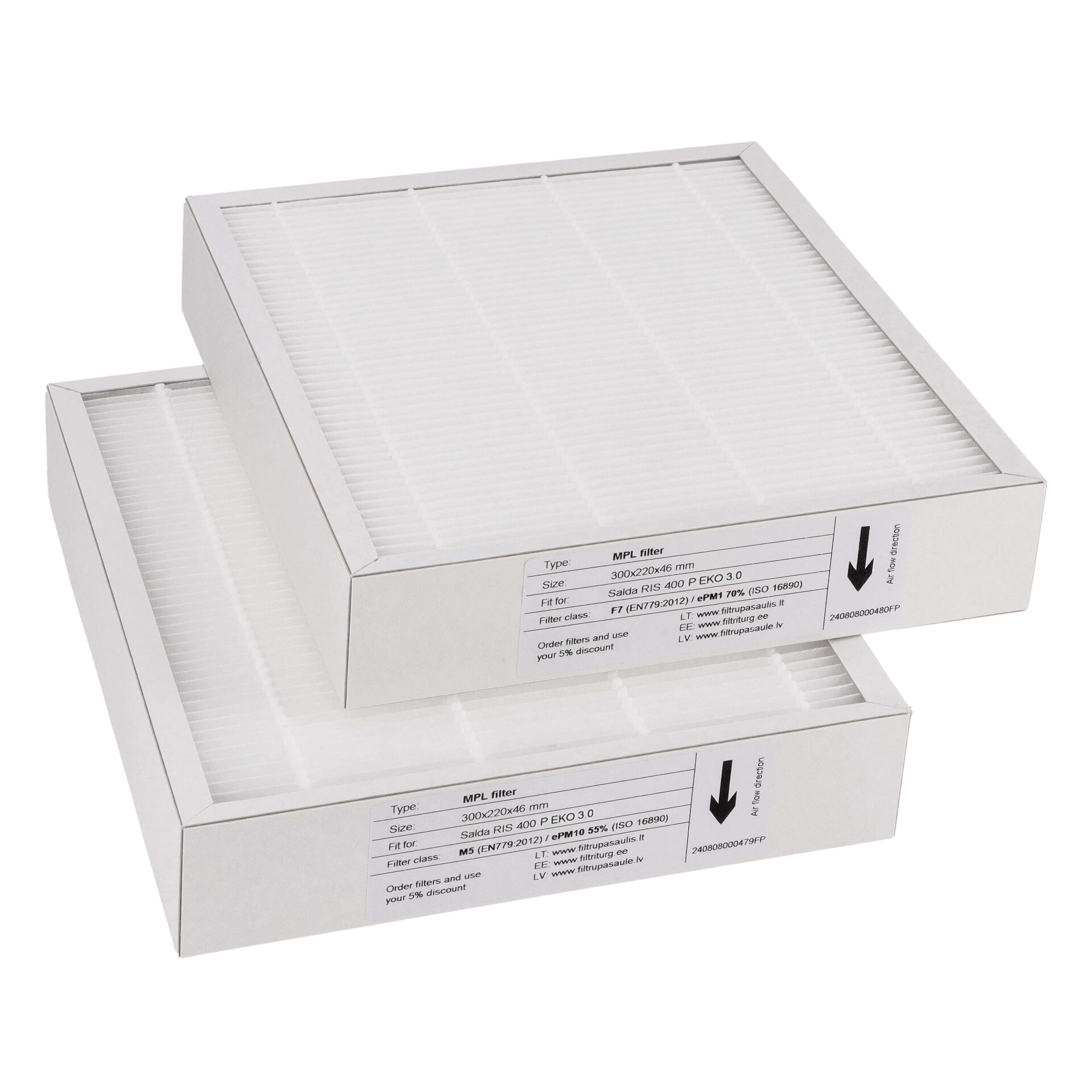 Salda RIS 400 P EKO 3.0 filter set M5+F7 (house brand)