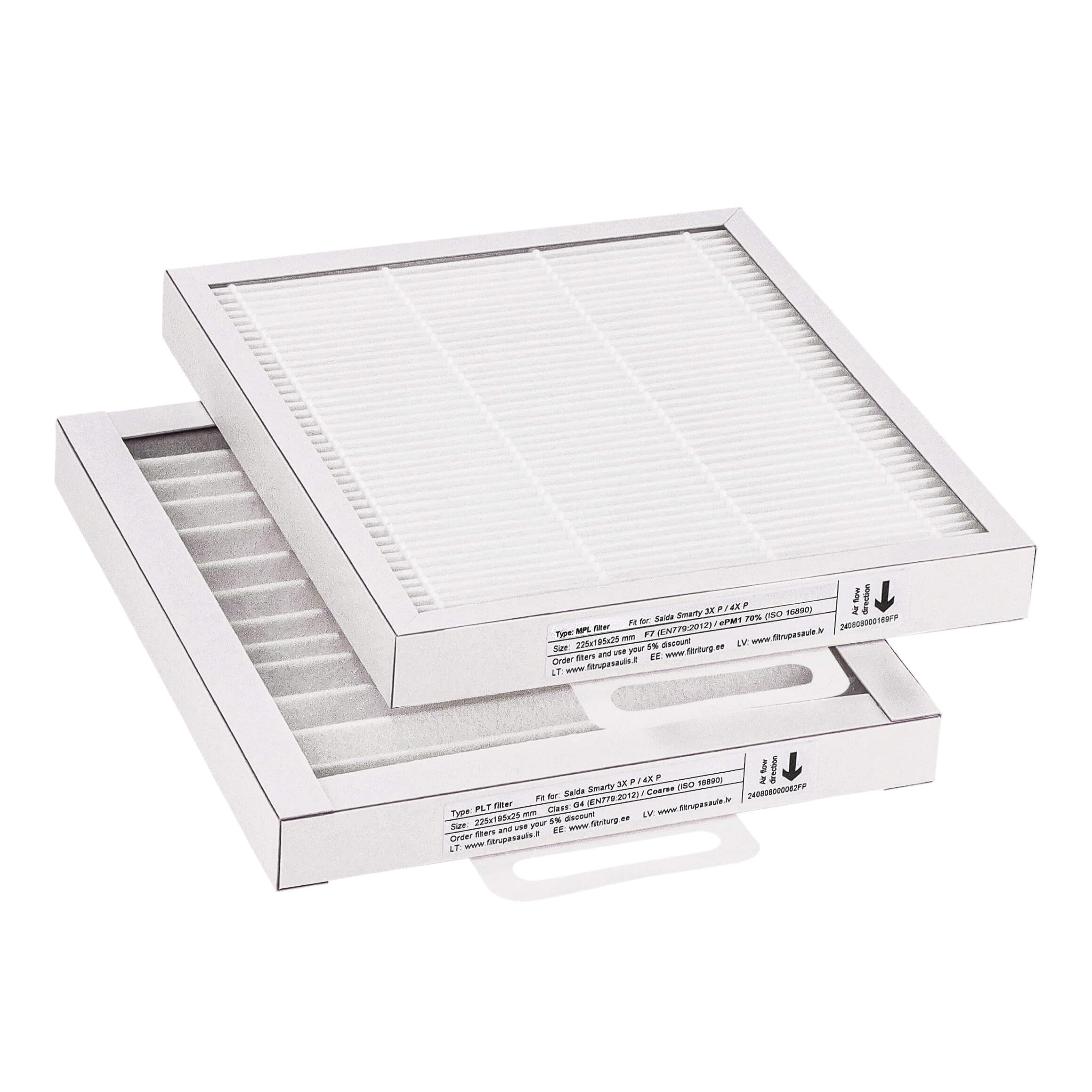 Salda Smarty 3X P / 4X P filteruppsättning G4+F7 (eget varumärke)