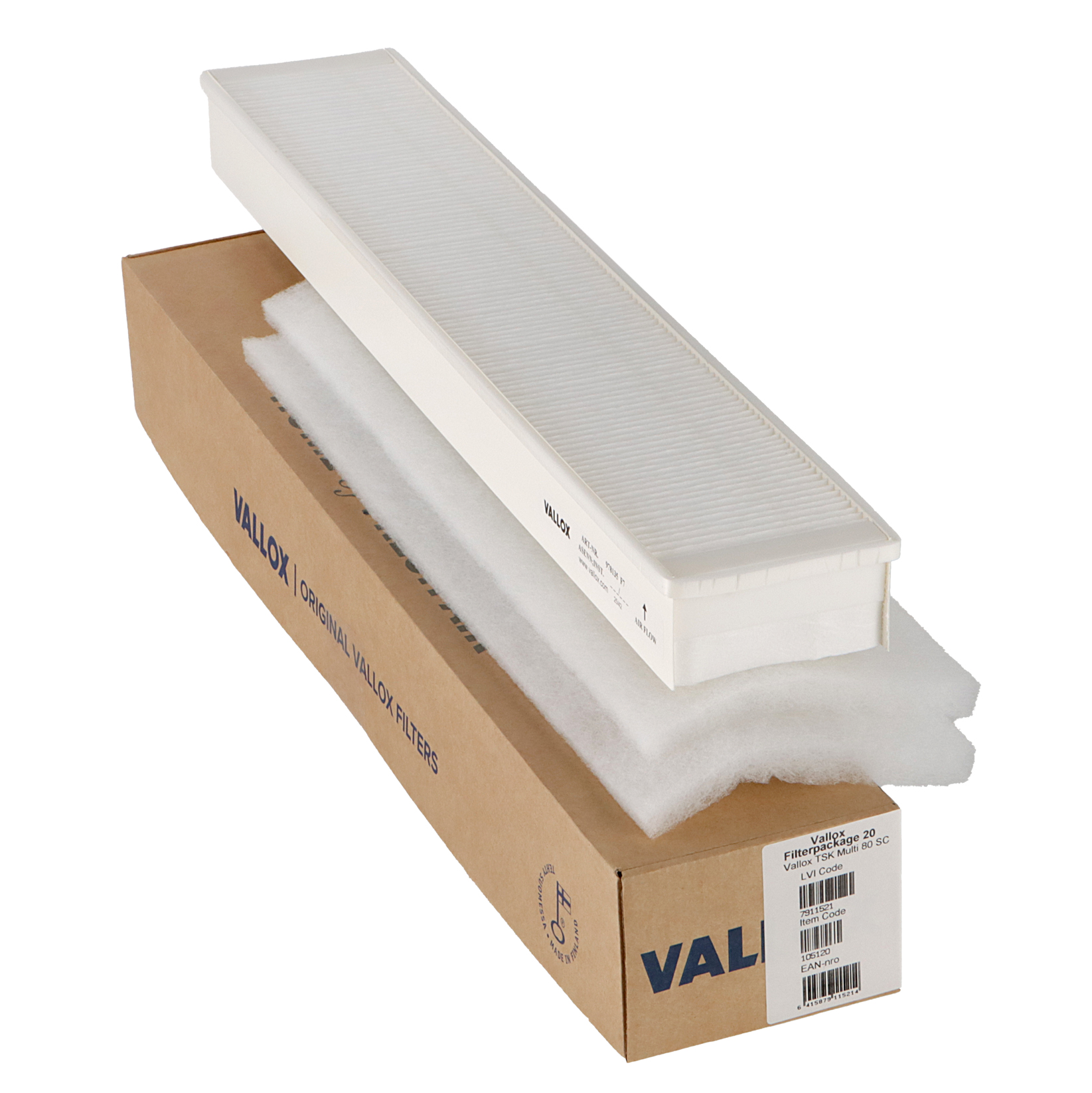 Vallox TSK Multi 80 SC -suodatinsarja nro 20 G4+G4+F7 (alkuperäinen)