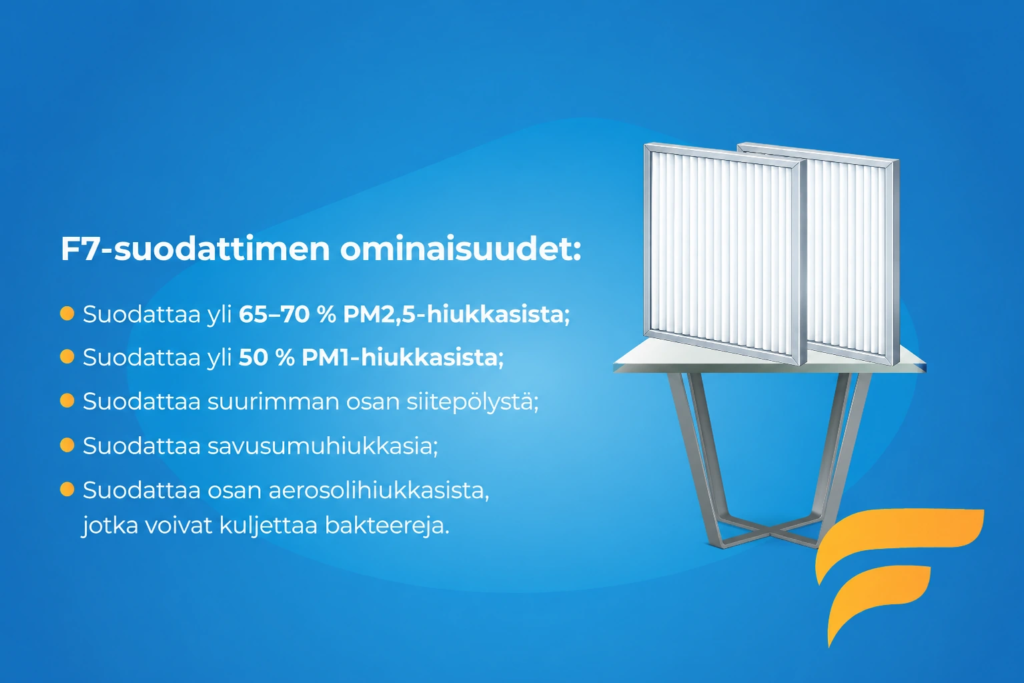 F7-suodattimien ominaisuudet