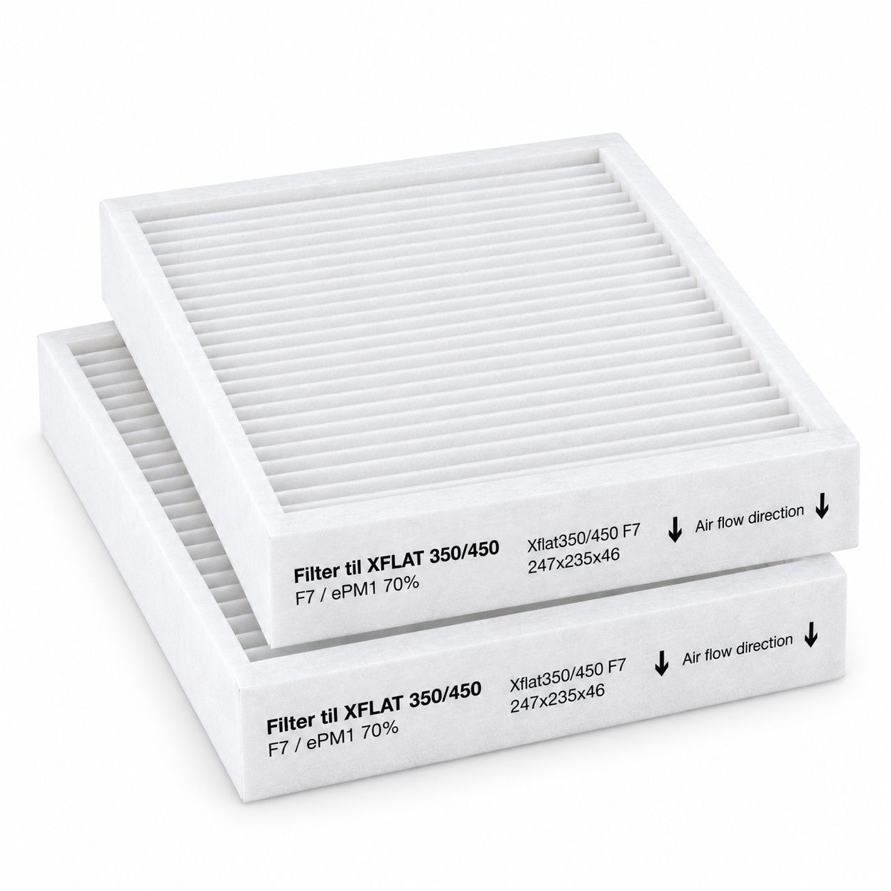 Xvent XFLAT 350 / 450 filtersats F7+F7 (original) 247x235x46