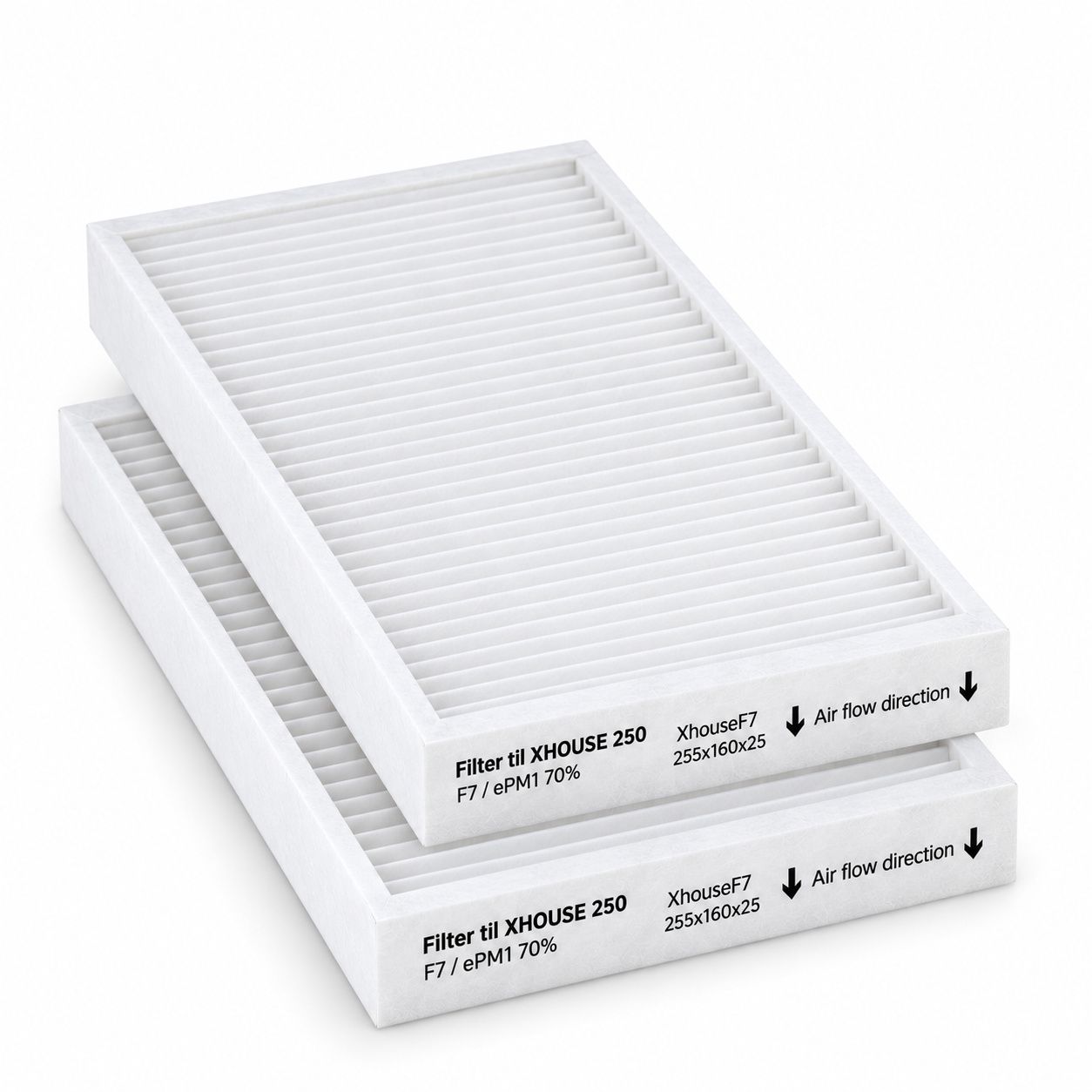 Xvent XHOUSE 250 filtersats F7+F7 (original) 255x160x25