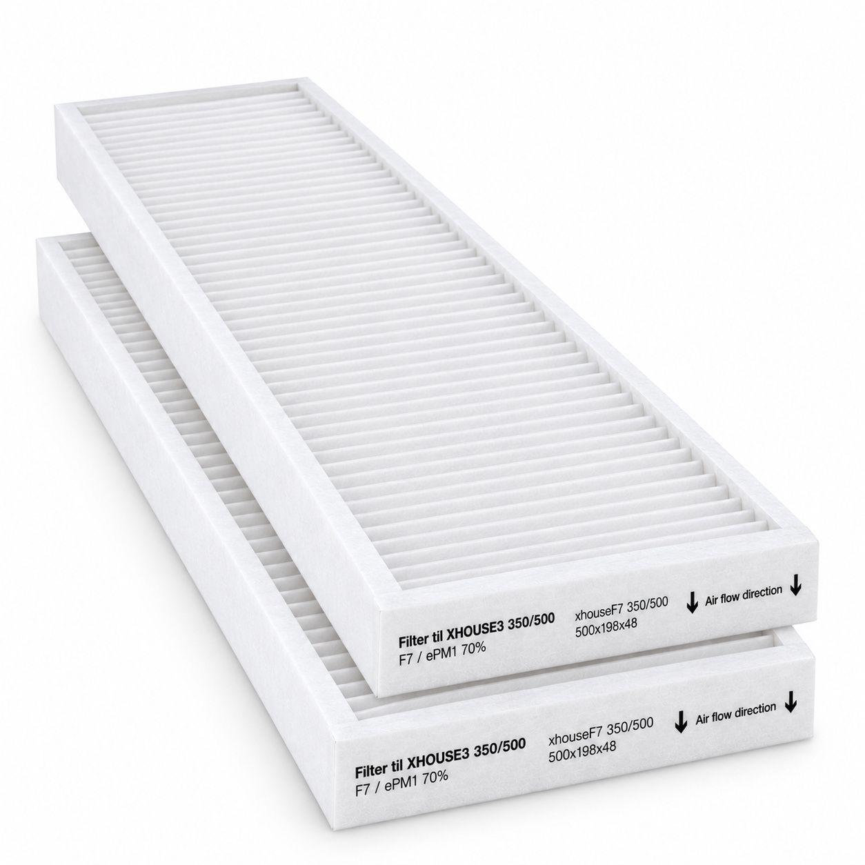 Xvent XHOUSE3 350 / 500 filtersats F7+F7 (original) 500x198x48